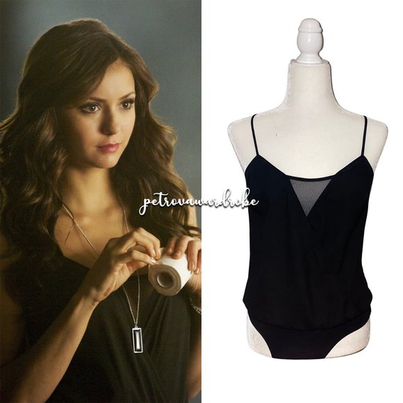 Bebe Mesh Insert Bodysuit ASO Katherine Pierce - Picture 1 of 4
